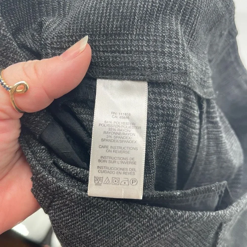 Michael Kors Women's High-waist Plaid Straight Leg Dress Pants Size 6